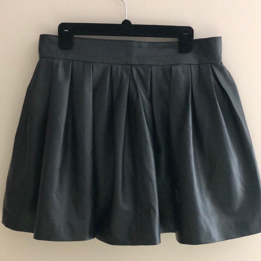 Custom Made Black Leather Skirt